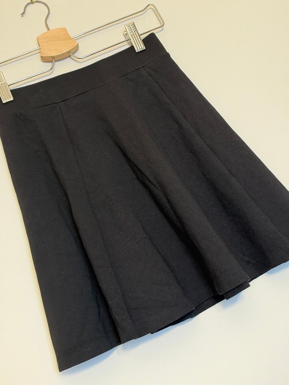 Divided Black Pleated Skater Mini Skirt Size XS